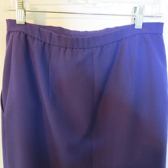 FASHION STAR Vintage Long Skirt Size 12 Lined Pleats Pockets Buttons Purple - Picture 7 of 12